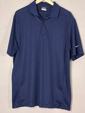 Nike Golf Dri-FIT Polo Shirt Navy Short Sleeve Men’s XL Athletic Performance